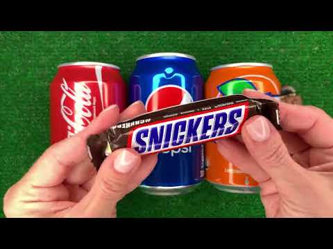 Satisfying Video | Snickers Mars CocaCola Pepsi Fanta Open Mix Candy and Sweets ASMR