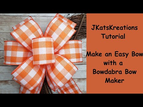 Bowdabra Bow Maker Tutorial/Easy DIY Bow/Make a Wreath Bow/Fall Bow Instructions/Halloween Bow