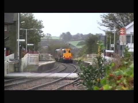 20309 Top'n'Tail 20303 6C51 Sellafield - Heysham flask(s) 6th October 2011 WET AND WINDY !!