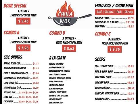 China Wok Chatsworth Menu