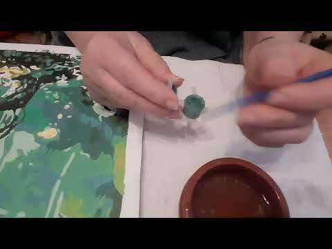 Malen nach Zahlen - Farbe verdünnen