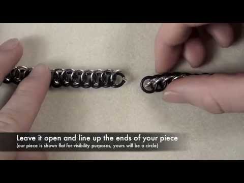 How to close Half Persian 3-in-1 in on itself (rubber chainmaille)