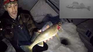 Ice Fishing Mille Lacs Lake For Walleyes 2022 (Underwater Camera)