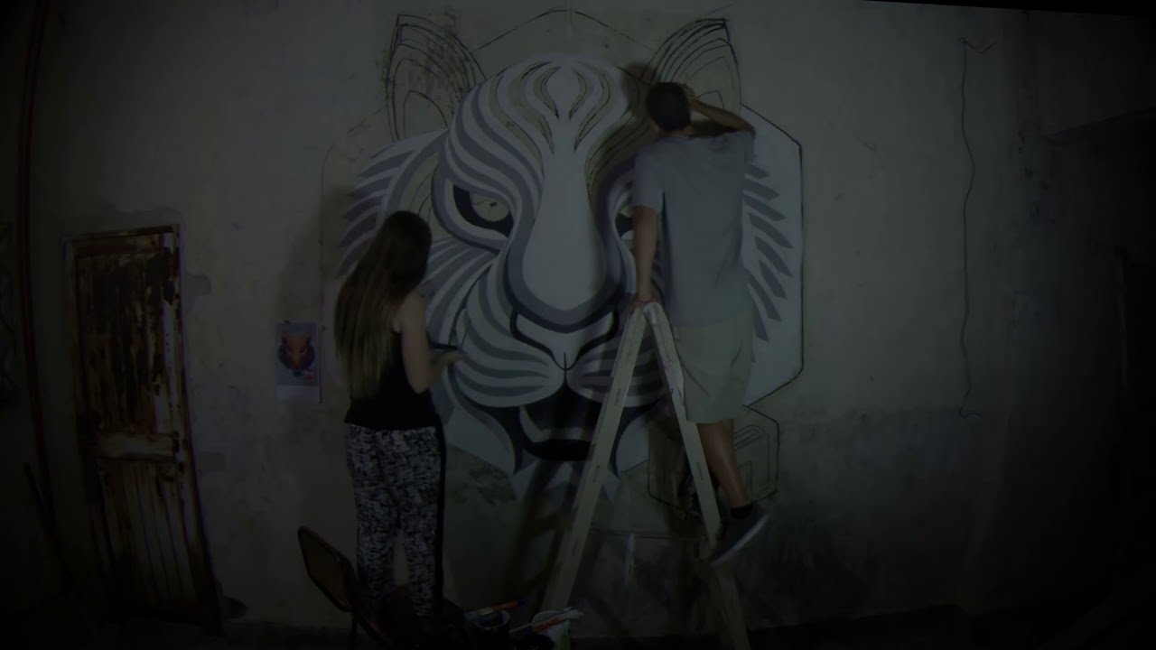 graffiti street art 3d mural tiger by 