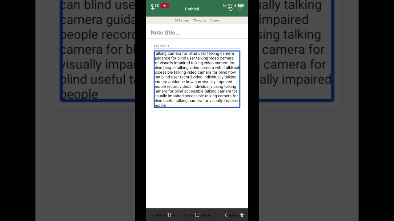 Record professional videos talking guidance and haptic feedback for blind advance talking camera 🔥🔥🔥