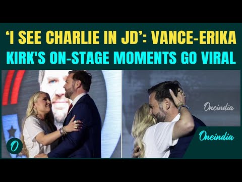 ON CAM: JD Vance’s ‘Mushy Hug’ With Erika Kirk SPARKS BUZZ; Vance-Usha Divorce Speculation Explodes