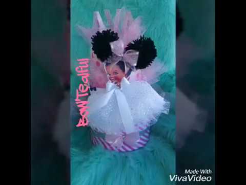 3D Afro Puffs Princess Diaper Cake