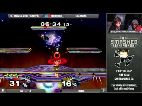Get Smashed at the Foundry #41 - Loser Semis: TSM|Leffen (Falco) vs HMW (Falco)