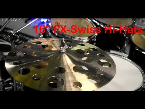 Groove Fx-Swiss Cheese 16" Hi-Hats - Groove Cymbals