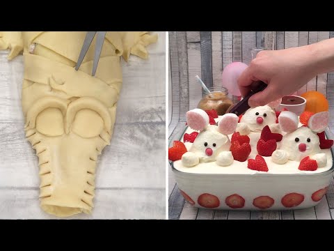 Kinder kommet in die Küche! Käse-Schinken Krokodil 🐊  Hackfleisch-Zug 🥩 Multivitamin-Tiramisu 🍒🍐