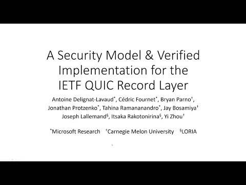 A Security Model and Fully Verified Implementation for the IETF QUIC Record Layer