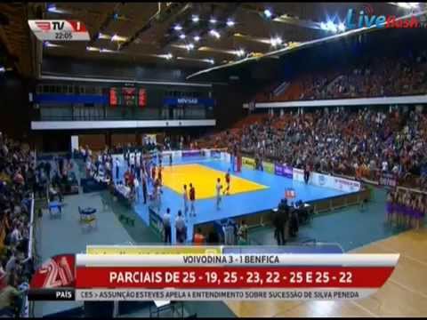 1ª mão final Challenge Cup: Vojvodina NS 3-1 Benfica