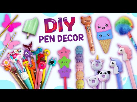20 DIY PEN DECOR - PEN TOPPER IDEAS - EASY & CUTE CRAFTS FOR SCHOOL