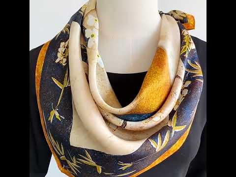 Bufanda cuadrada 100 % pura seda de morera - 12 momme