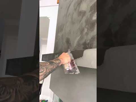 Venetian plaster tips of smaller areas with matte coarse marmorino!