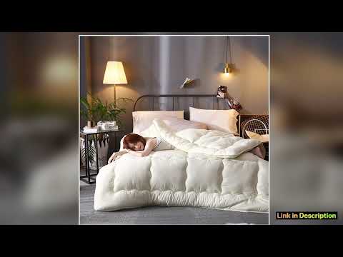 Grey thick quilted winter hotel style quilt Comforter Queen King soft winter quilt very