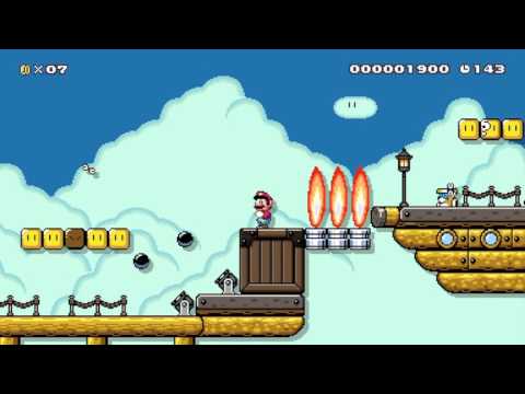 Project Airship version 1 by Melly - SUPER MARIO MAKER - No Commentary 1AH