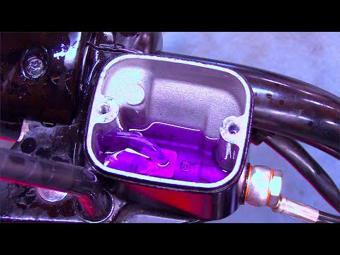 Harley Davidson, Dyna front brake line replacement, (and DOT5 Fluid) !