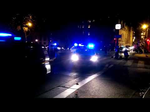 Paris anti terror police convoy after attacks