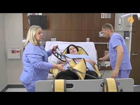 Guldmann Ceiling Lift: Bariatric Basic High - Lifting from bed to chair