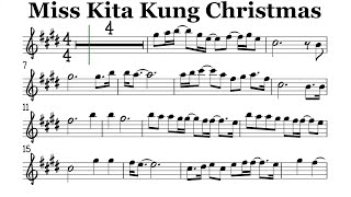 Miss Kita Kung Christmas Alto Sax Sheet Music Backing Track Play Along Partitura