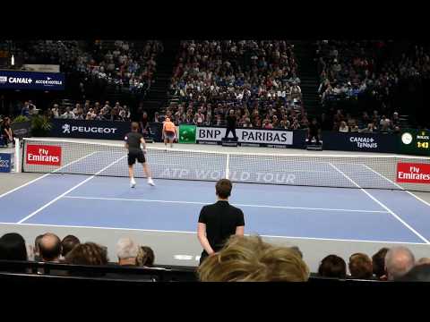 Richard Gasquet vs Jack Sock - Court level view