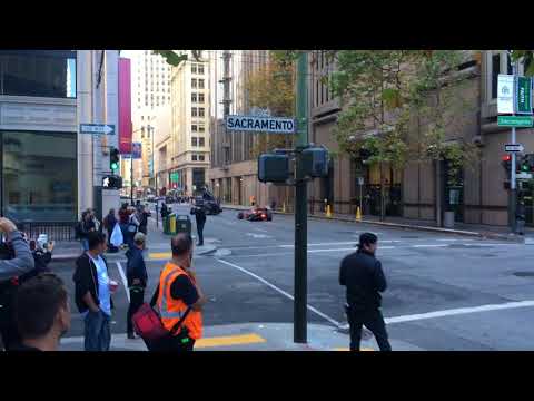 Red Bull F1 Car in Downtown San Francisco 03 (Drive by)