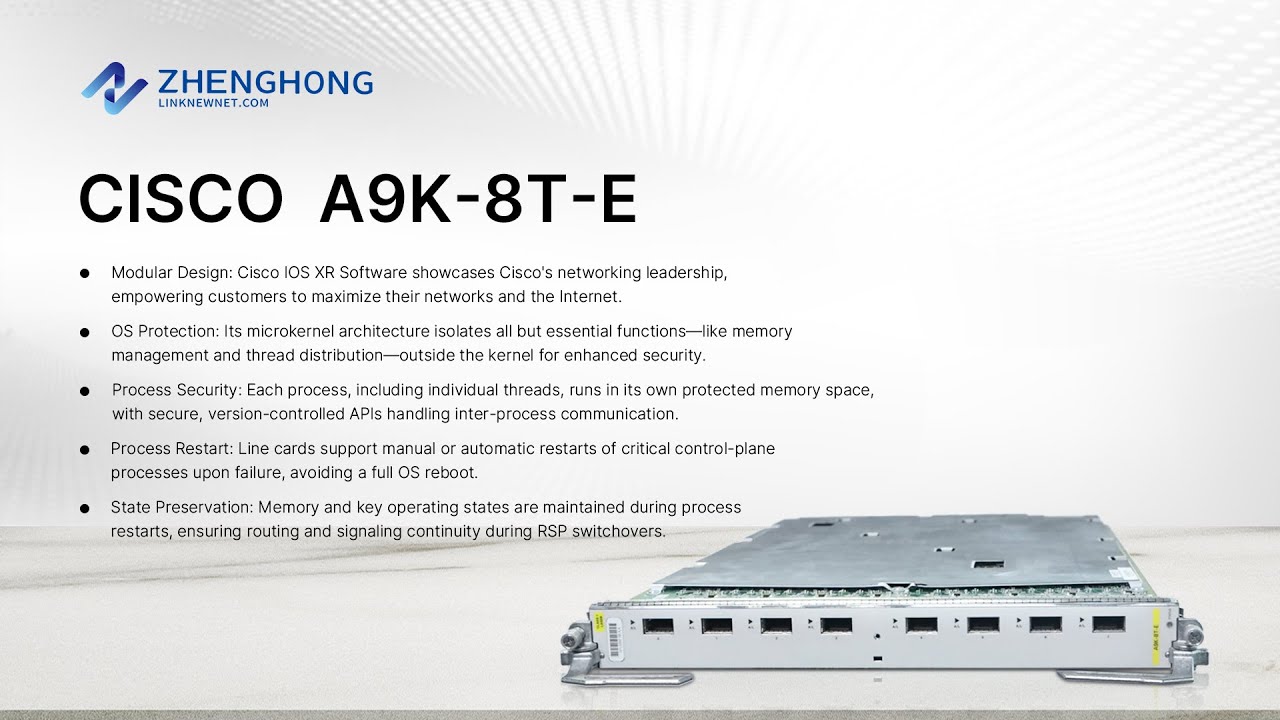 Cisco ASR 9000 Series High Queue Line Card，A9K-8T-E