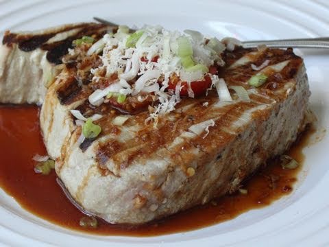 Grilled Tuna with Fresh Horseradish Soy Sauce Recipe - Tuna with Grated Horseradish