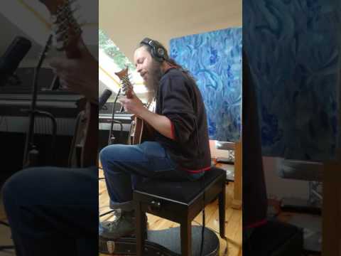 Dave recording mandolin track for Uaigneas E.P. 2017