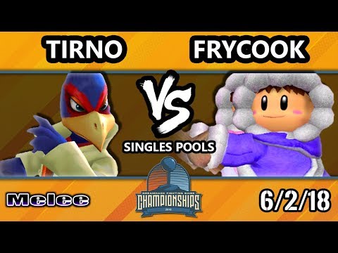 DHATX18 SSBM - Tirno (Falco) Vs. Frycook (Ice Climbers) - Smash Melee Pool D3