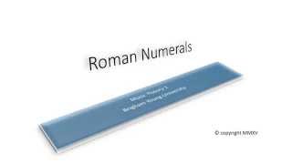 Roman Numerals