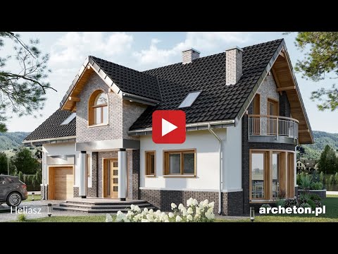 Projekt domu Heliasz - archeton.pl - z użytkowym poddaszem 199,6 m2