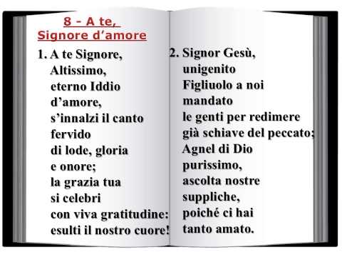 8 A te, Signore d'amore - Innario Chiesa Avventista 2014