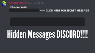 How to Create a Hidden Message in Discord 2019!!!! NEW DISCORD FEATURE!!!!