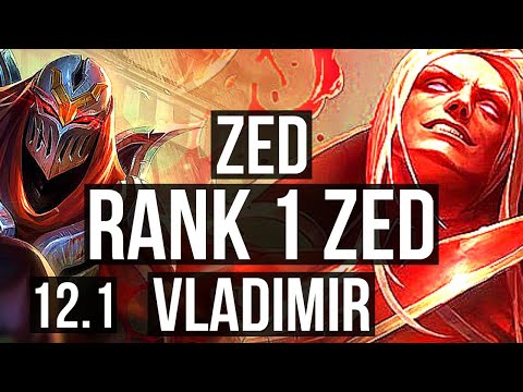 ZED vs VLADIMIR (MID) | Rank 1 Zed, 14/2/3 | TR Master | 12.1