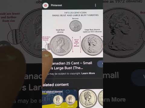 Large bust beads near edge 1973 rcmp Canadian quarter