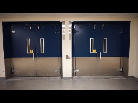 KONE / ASEA-Graham fast traction freight elevators (2006 OTIS mod) @ Linköping University Hospital