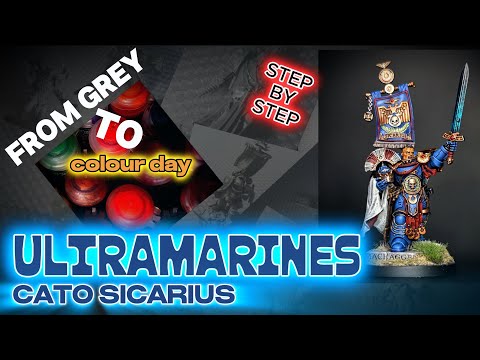 Painting Cato Sicarius - Hero of Macragge | Ultramarines | Warhammer 40K - TUTORIAL