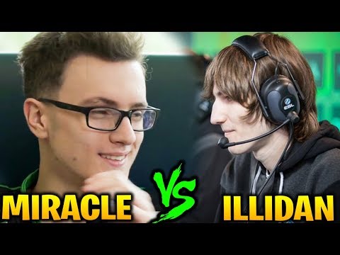 MIRACLE INVOKER vs  ILLIDAN LINA - Hard Game Indeed
