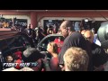 Mayweather vs. Pacquiao- Crazyness as Mayweather arrives for media workout