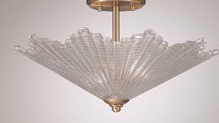 1_Watch A Video About the Possini Euro Sambuco Warm Brass 2 Light Bowl Ceiling Light