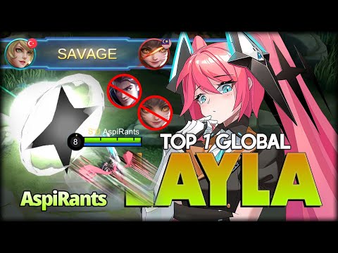 SAVAGE!! 22 Kills Destroy Overpower Marksman. AspiRants Top 1 Global Layla - Mobile Legends