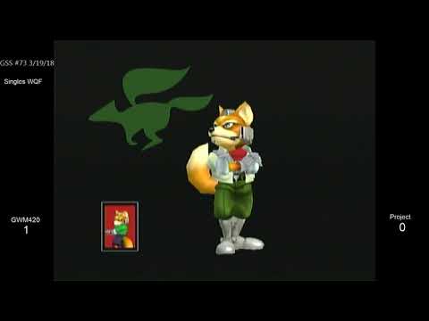 GSS 73 SSBM - GWM420 (Green Fox) vs. Project (Default Fox) - Melee WQF