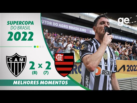 ATLÉTICO-MG 2 (8) X (7) 2 FLAMENGO | MELHORES MOMENTOS | SUPERCOPA DO BRASIL 2022 | ge.globo