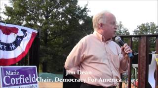 preview picture of video 'Jim Dean Chair of Democracy For America at Fundraiser for Marie Corfield (D) with 10/12/13'