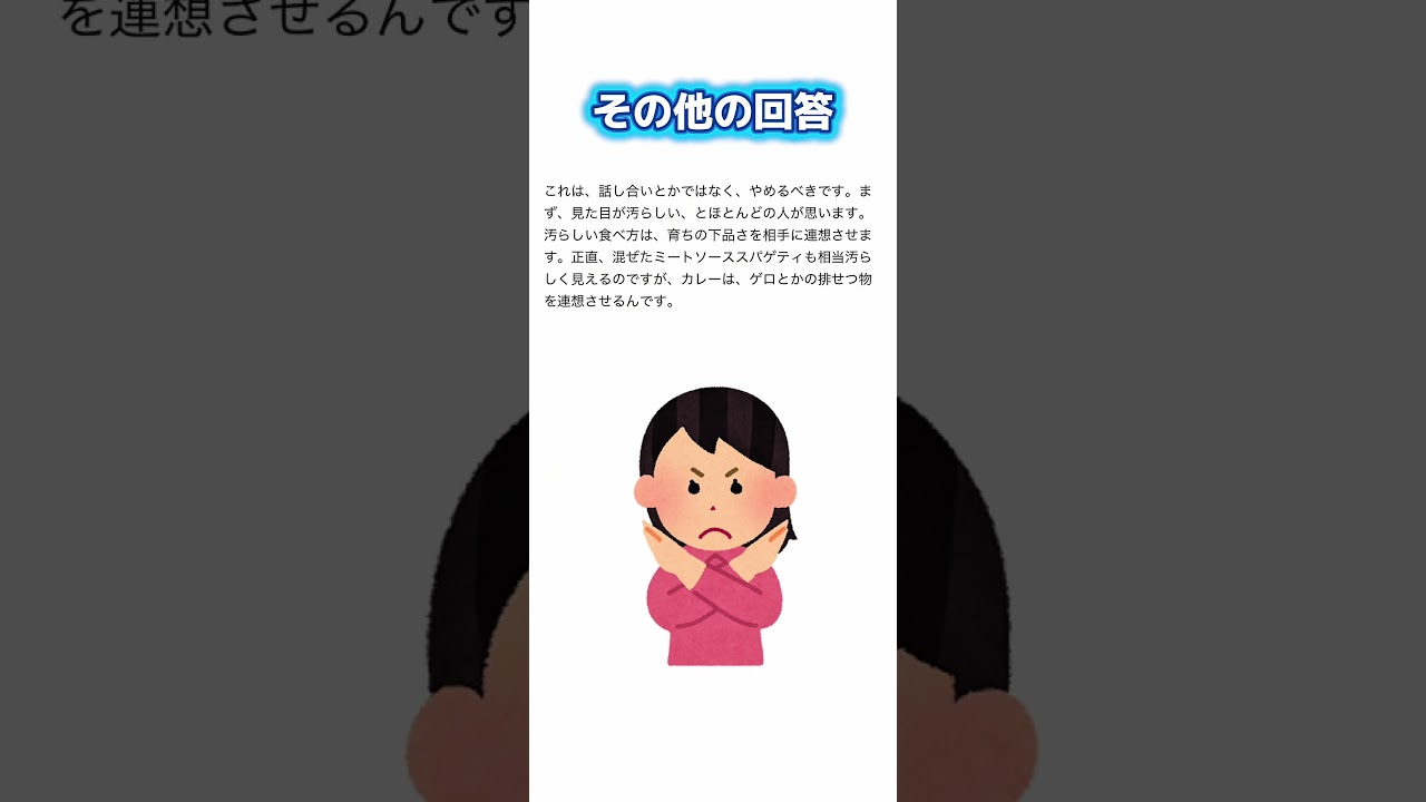 【Yahoo!知恵袋】みんなカレーをどう食べる？【白シロ】#shorts