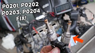 HYUNDAI SANTA FE CODE P0201 P0202 P0203 P0204 FUEL INJECTOR CHECK ENGINE LIGHT ON