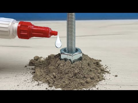 🔥 You will thank me for the rest of your life!✨️️🔧️️ Pour SUPER GLUE onto the cement!