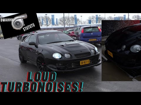 Loud Toyota Celica ST205 GT-FOUR Turbo noises!! STUTUTU! (Dutch)